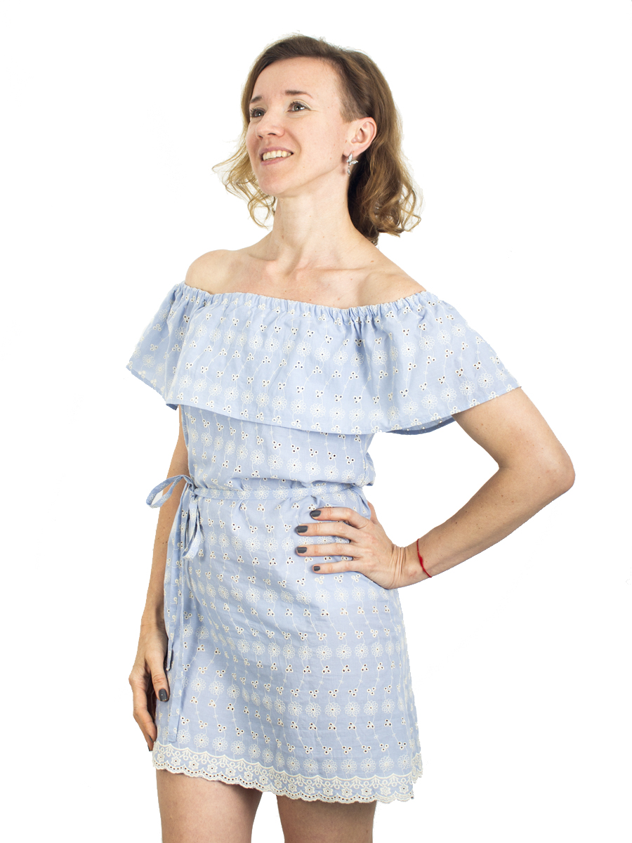Платье Для женщин "Fishka" Арт W-Sm2012 р-р 40-42 с рюшей 